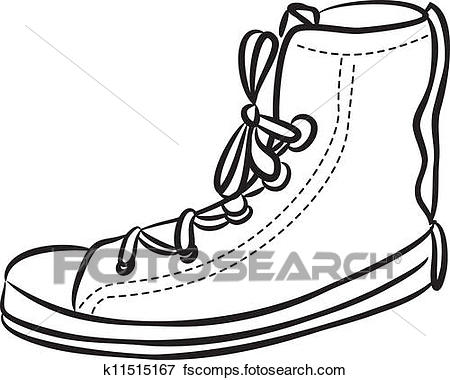 450x380 Clip Art Of Casual Shoes K11515167