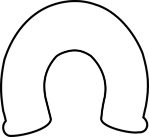 299x276 Bold Horseshoe Outline Clip Art