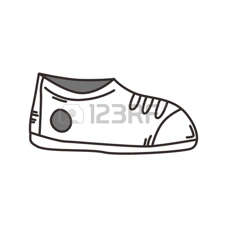 450x450 Outline Hand Drawn Shoe Royalty Free Cliparts, Vectors, And Stock