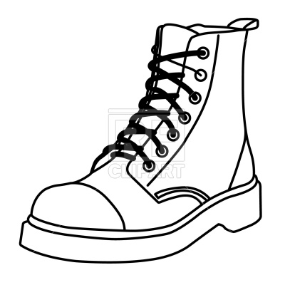 400x400 Boot Outline Royalty Free Vector Clip Art Image