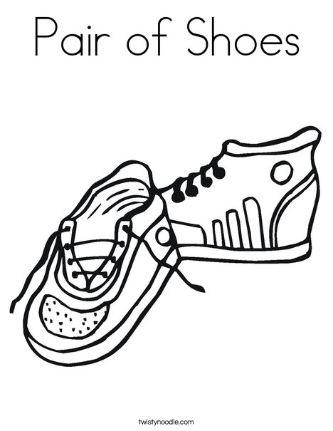 468x605 Pair Of Shoes Coloring Page