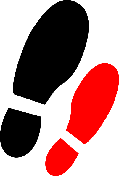 402x593 Shoe Print Redlack Clip Art