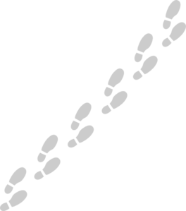 264x299 Shoe Prints Grey Clip Art