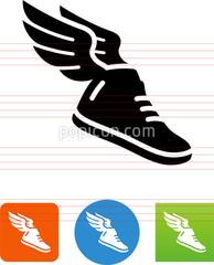 194x240 Athletic Shoe With Wings Icon