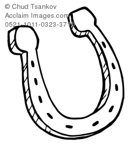 266x300 Image Of Black And White Coloring Page Of An Upside Down Horse Shoe