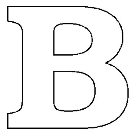 443x447 Letter B Clipart Black And White