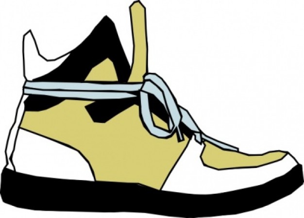 626x449 Tennis Shoes Clipart Black And White Free 2 5