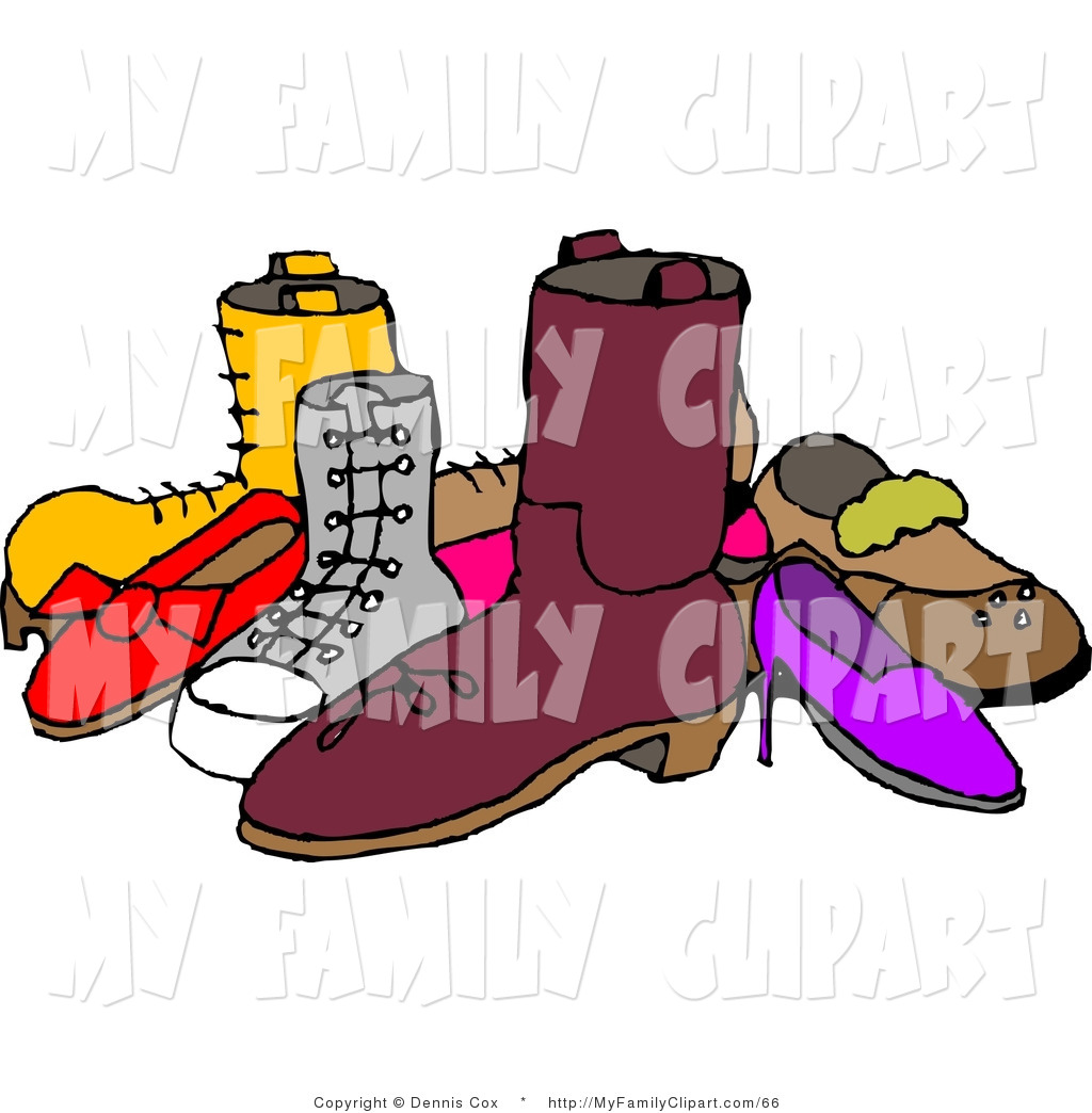 1024x1044 Clip Art Of A Pile Of Assorted Mismatched Shoes By Djart