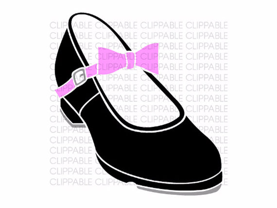 570x428 Girls Tap Shoe Clip Art Digital Graphics Instant Download