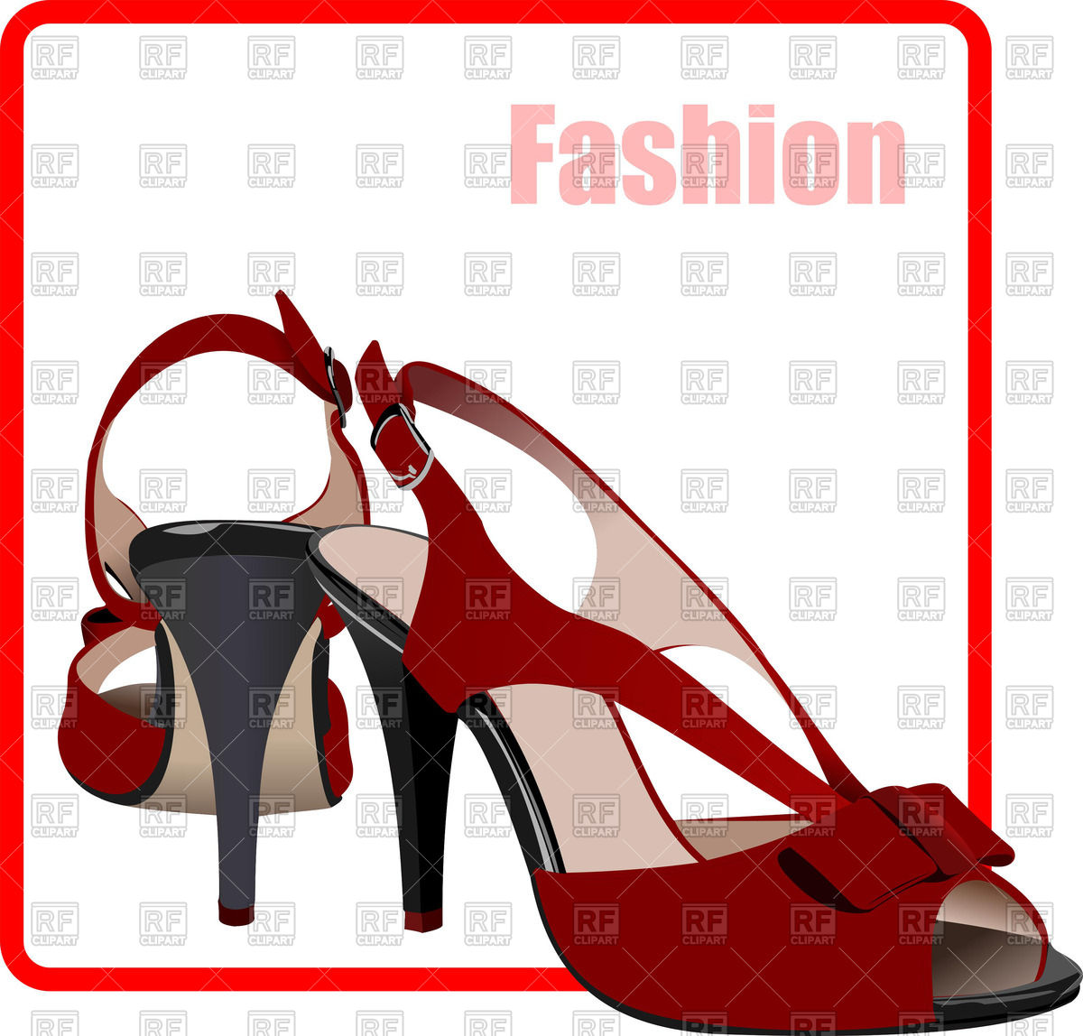 1200x1148 Poster With Fashion Women Shoes Royalty Free Vector Clip Art Image