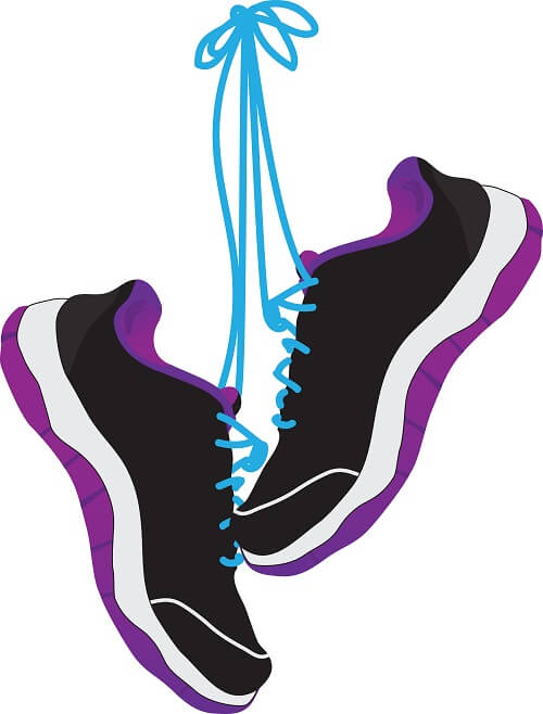 500x658 Purple Clipart Running Shoe