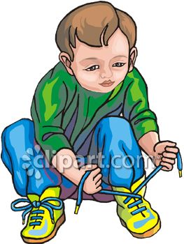 263x350 Child Tying Shoes Clip Art