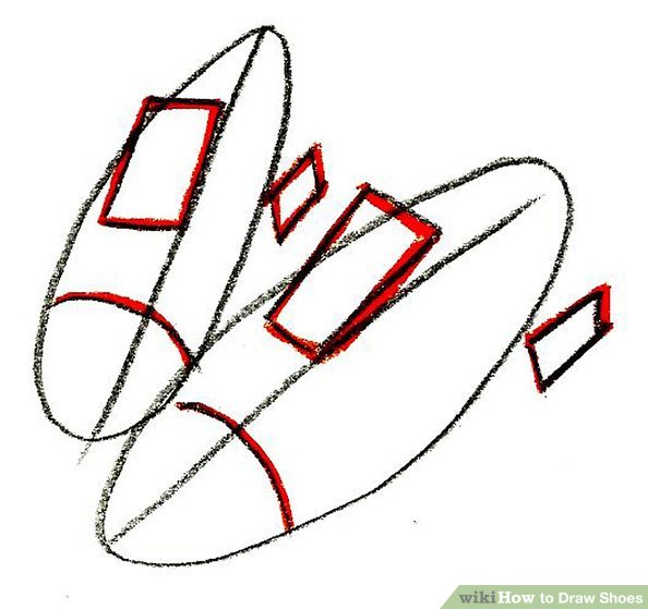 594x559 4 Ways To Draw Shoes