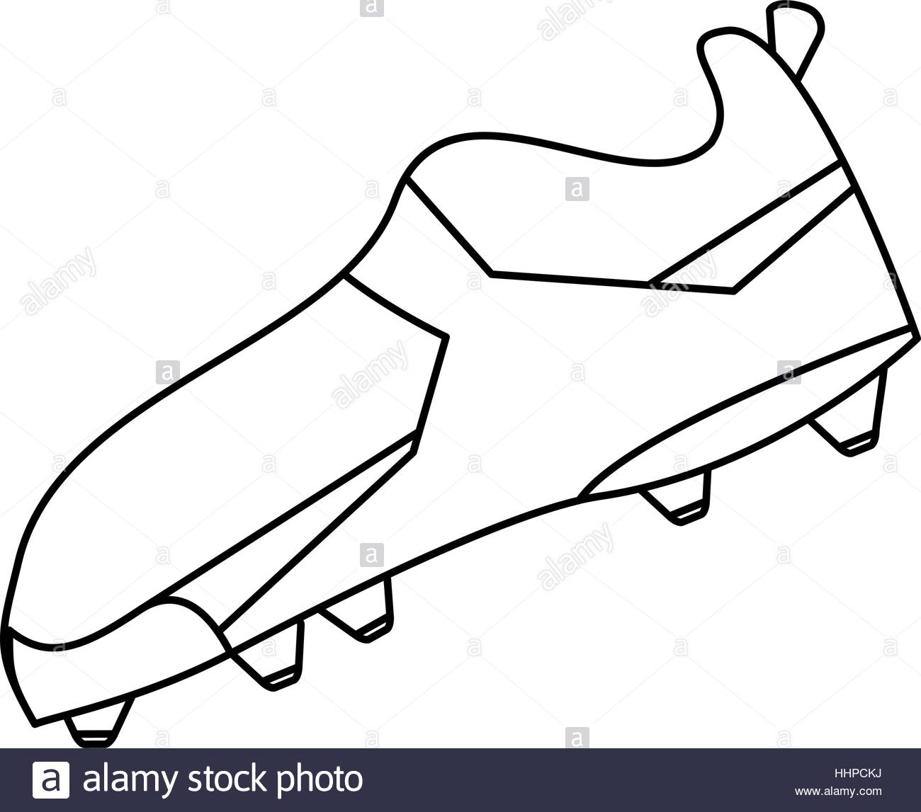 1300x1147 American Football Boot Shoes Spiked Outline Stock Vector Art