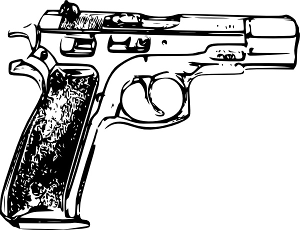 600x460 Police Gun Clip Art Free Vector In Open Office Drawing Svg ( Svg