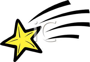 300x207 Yellow Shooting Star Clipart Picture