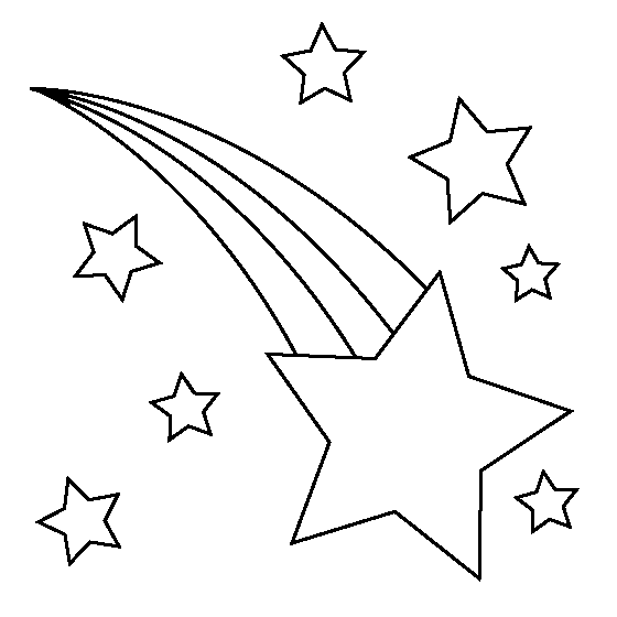 560x560 Shooting Star Coloring Page