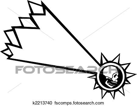 450x351 Clipart Of Shooting Star Skull