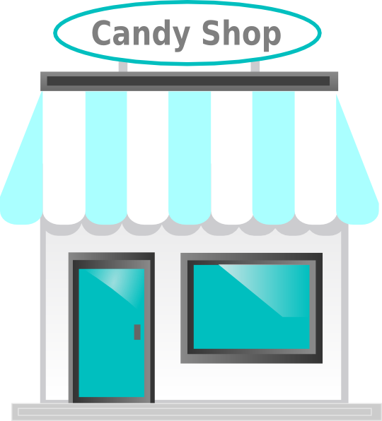 540x596 Candy Shop Front Clip Art