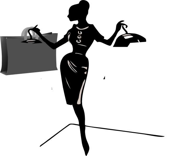 600x531 Lady Edit Shopper Clip Art