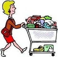 188x185 Grocery Shopper Clip Art Clipart