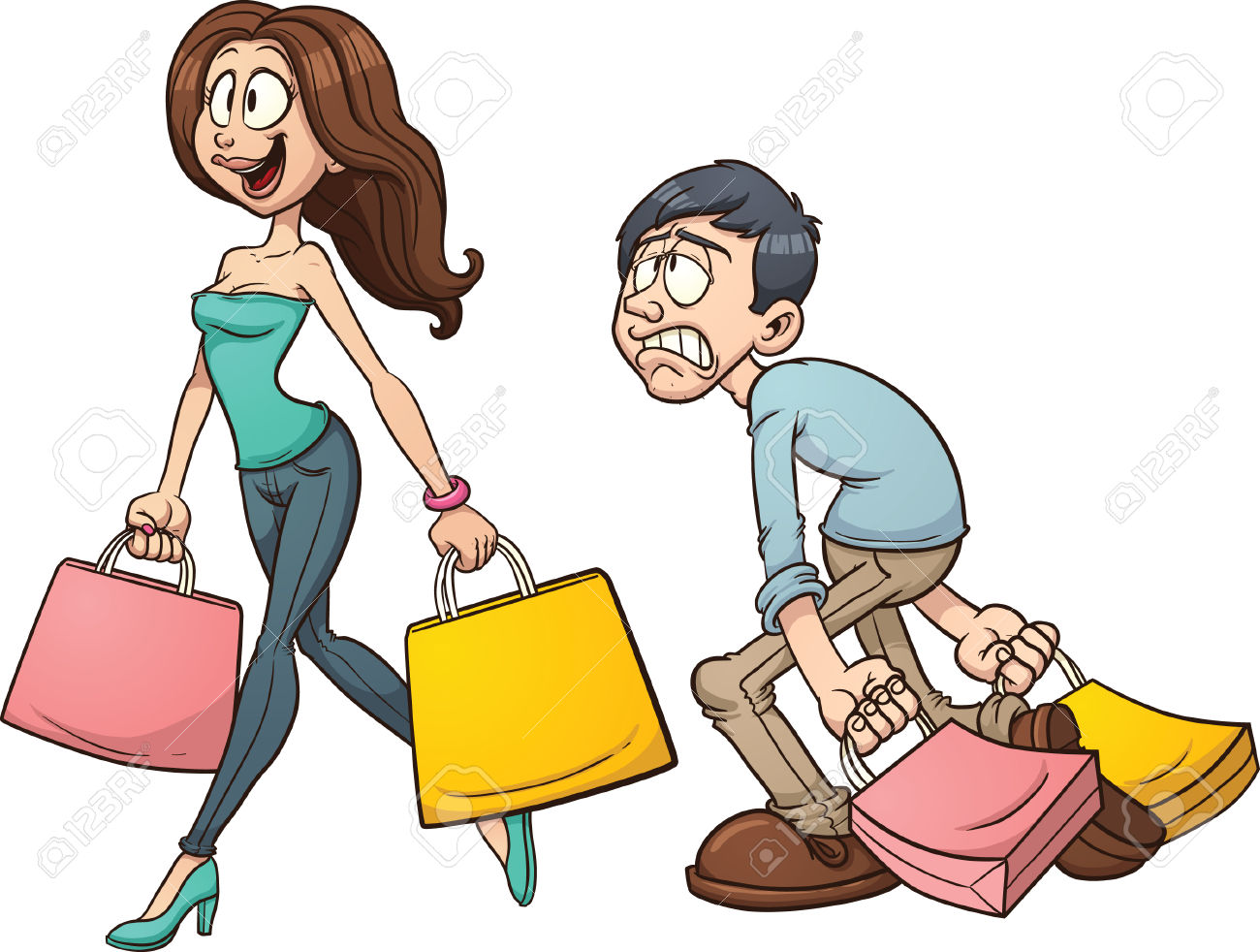 1300x982 Shopper Cartoon Clipart