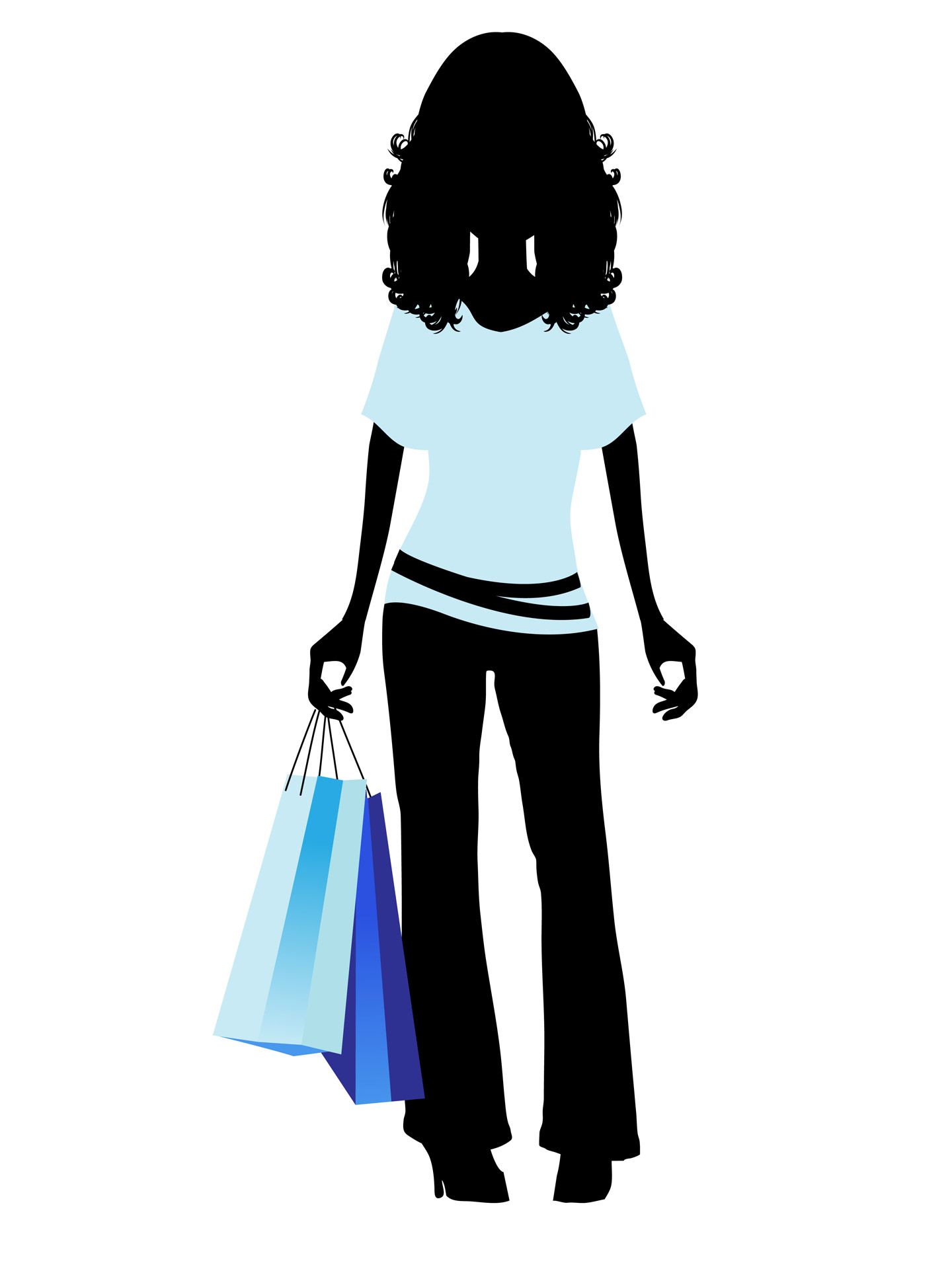 1440x1920 Fashion Shopping Girl Clipart Free Stock Photo