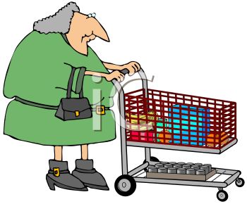 350x290 Old Lady Grocery Shopping