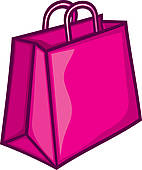 142x170 Clip Art Of Classic Pink Shopping Bag K15246597