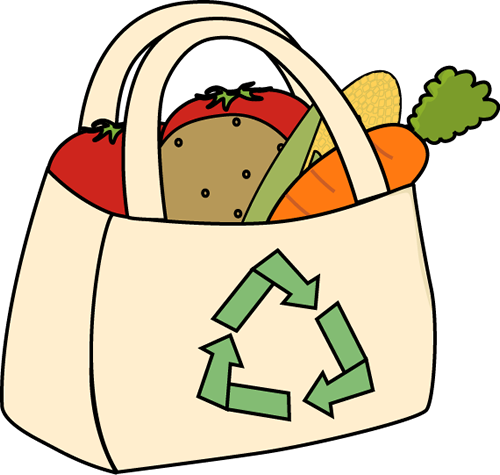 500x475 Eco Friendly Grocery Bag Clip Art