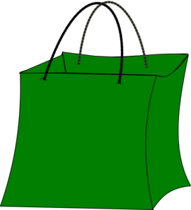 270x297 Green Gift Bag Clip Art