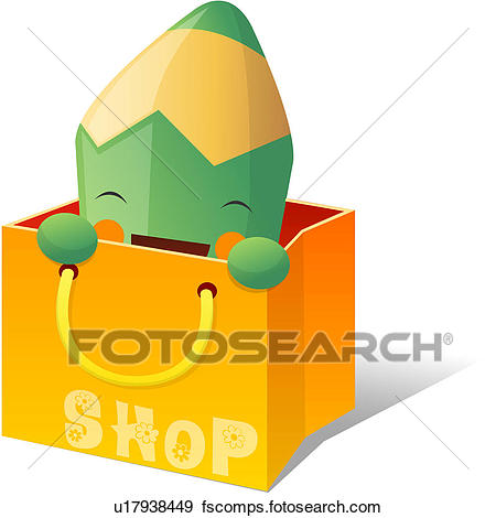 450x470 Clip Art Of Shopping Bag, Stationery, Shopping, Colored Pencil