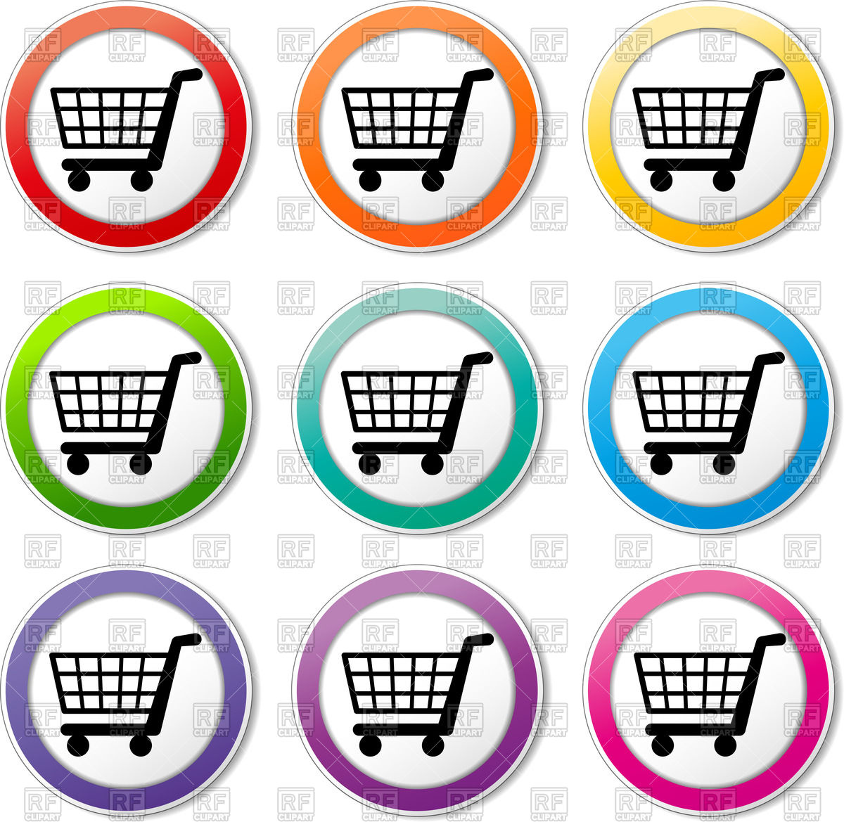 1200x1169 Shopping Cart Round Icon Royalty Free Vector Clip Art Image