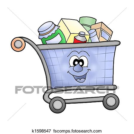 450x449 Stock Illustration Of Shopping Cart Happy. K1598547