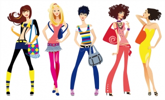 330x200 Fashion Shopping Girls Clip Art Free Vector Download 2