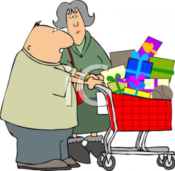 350x342 Husband And Wife Christmas Shopping