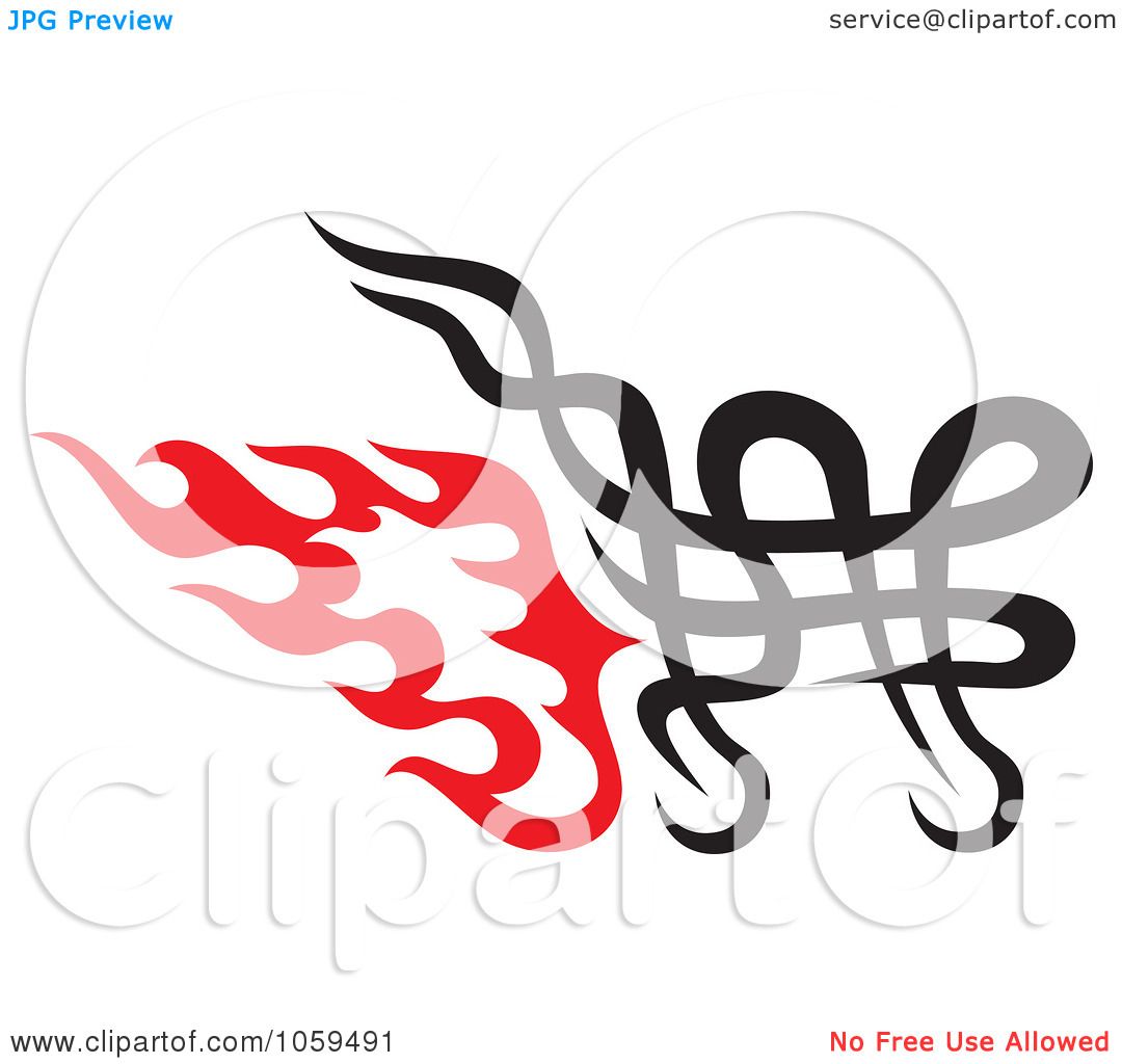 1080x1024 Royalty Free Vector Clip Art Illustration Of A Flaming Tribal