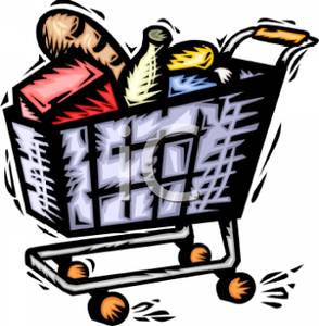 294x300 Shopping For Food Clipart