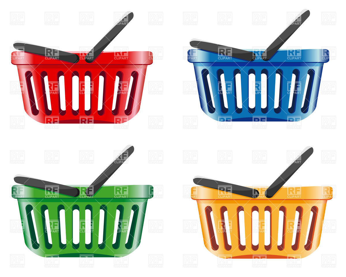 1200x960 Supermarket Plastic Shopping Basket Royalty Free Vector Clip Art
