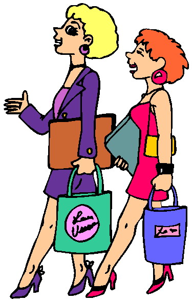 375x589 Business Girls Shopping Clipart