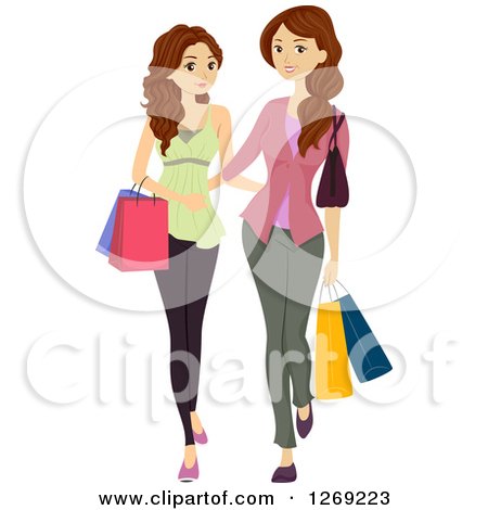 450x470 Royalty Free (Rf) Shopping Spree Clipart, Illustrations, Vector