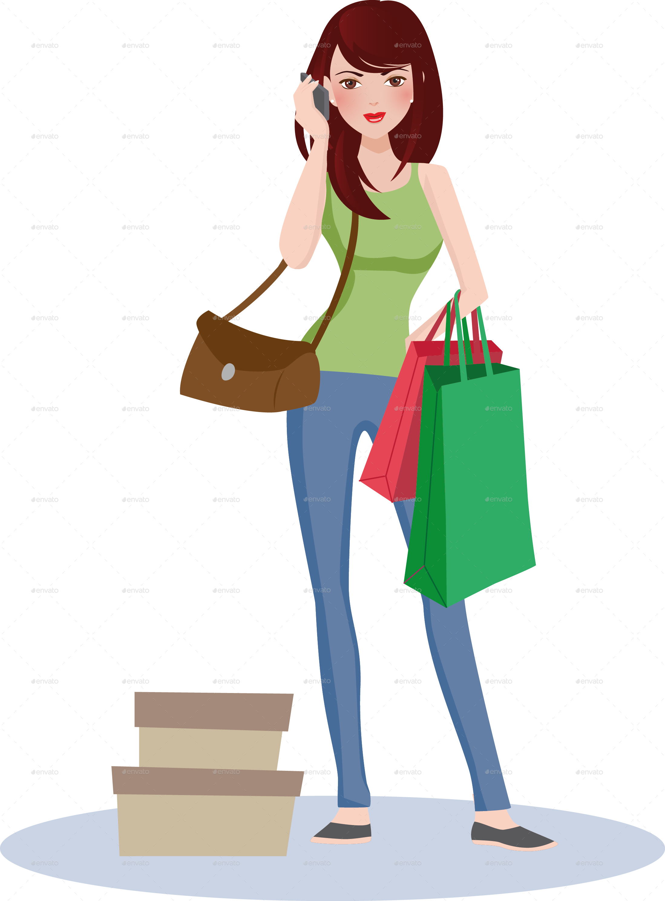 2198x2976 Shopping Girl By Nael005 Graphicriver