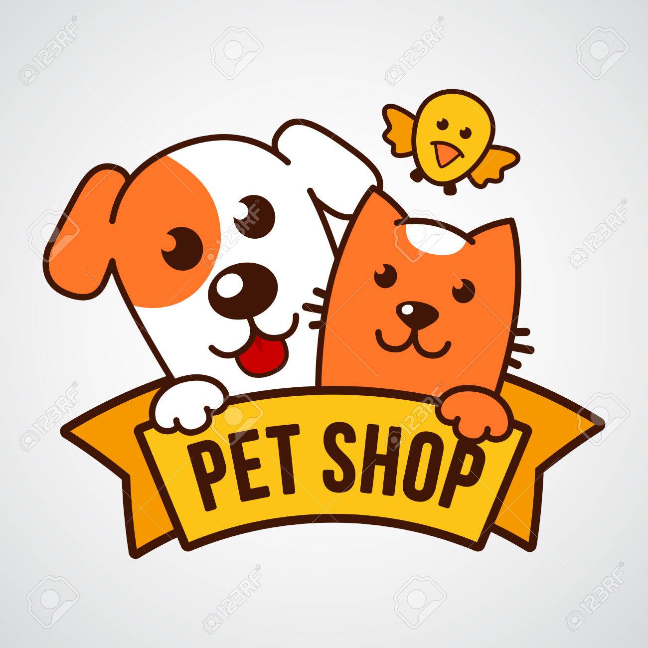1300x1300 Vector Logo Design Template For Pet Shops, Veterinary Clinics