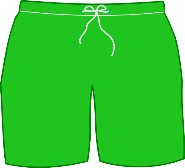 600x543 Green Swim Shorts Clip Art