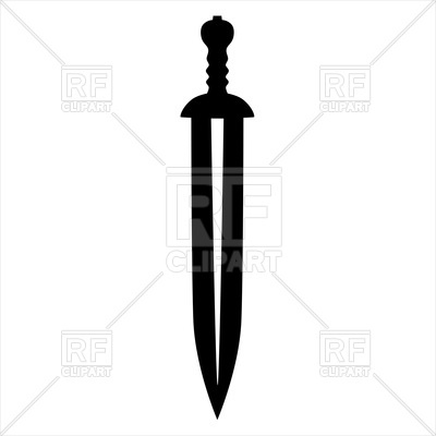400x400 Silhouette Of The Short Sword Royalty Free Vector Clip Art Image