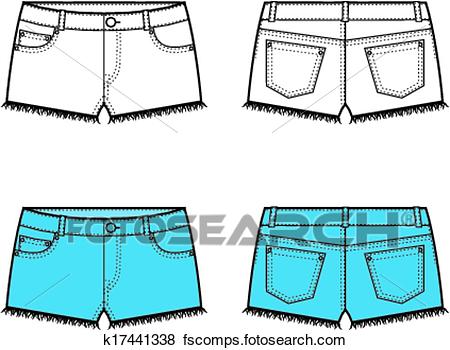 450x350 Clip Art Of Shorts K17441338