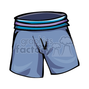 300x300 Royalty Free Blue Running Shorts 138360 Vector Clip Art Image