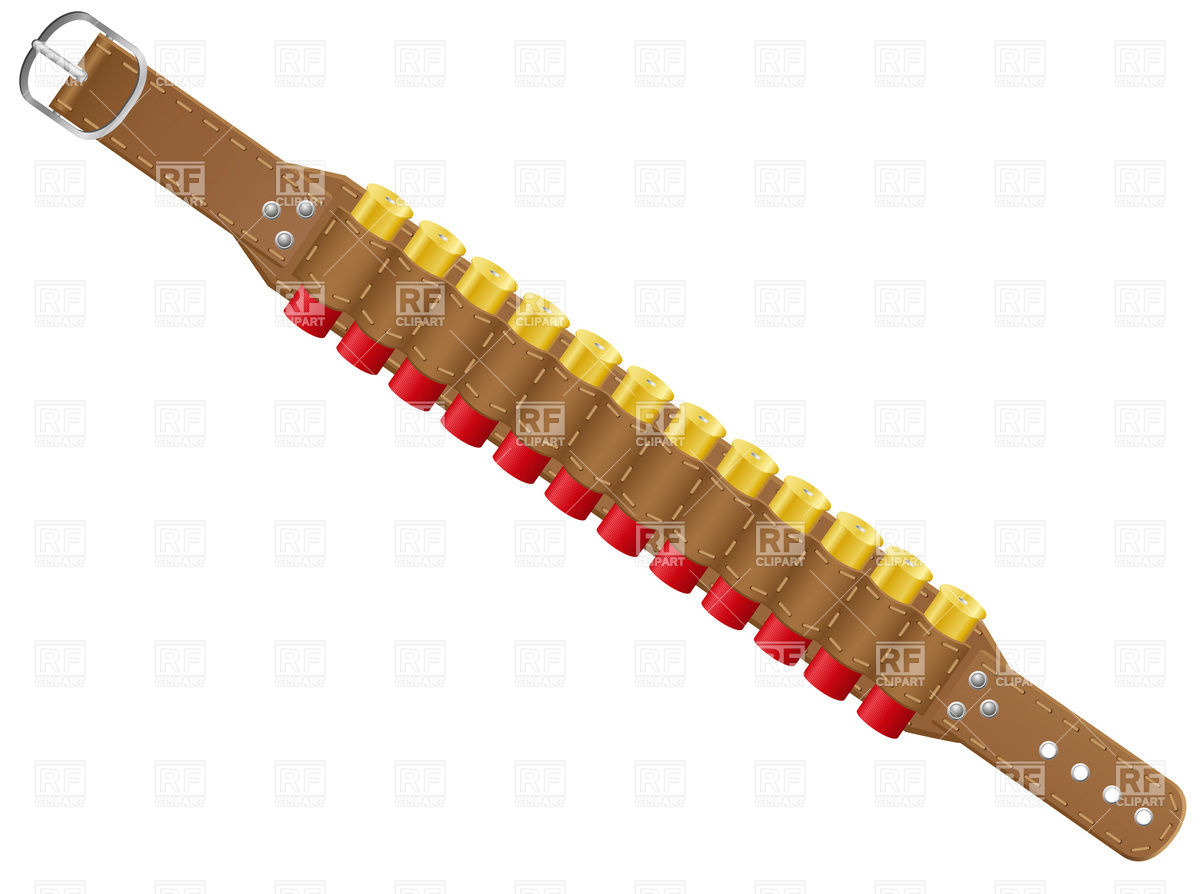 1200x894 Shotgun Shells In Bandolier Royalty Free Vector Clip Art Image