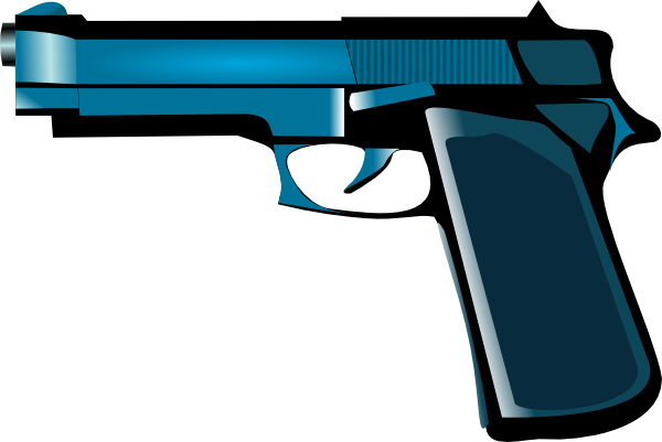 600x401 Blue Gun Clip Art