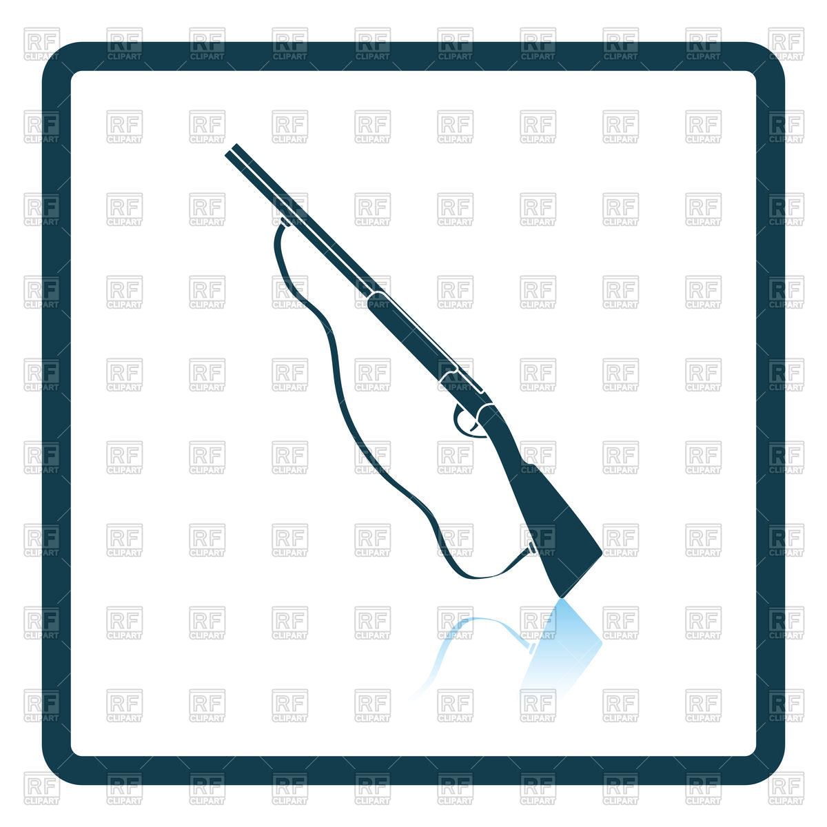 1200x1200 Shadow Reflection Design Of Hunting Shotgun Icon Royalty Free